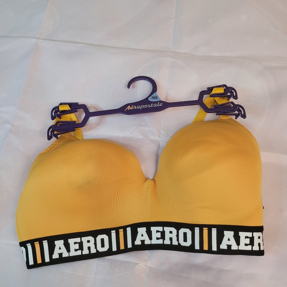 Aeropotale Yellow Bra, With Elasctic Logo 36DD